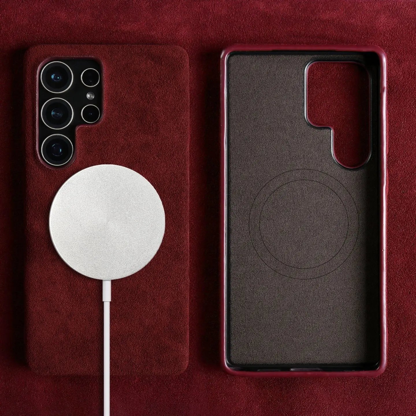Case Samsung Alcantara Luxo com MagSafe - Minimal Cases
