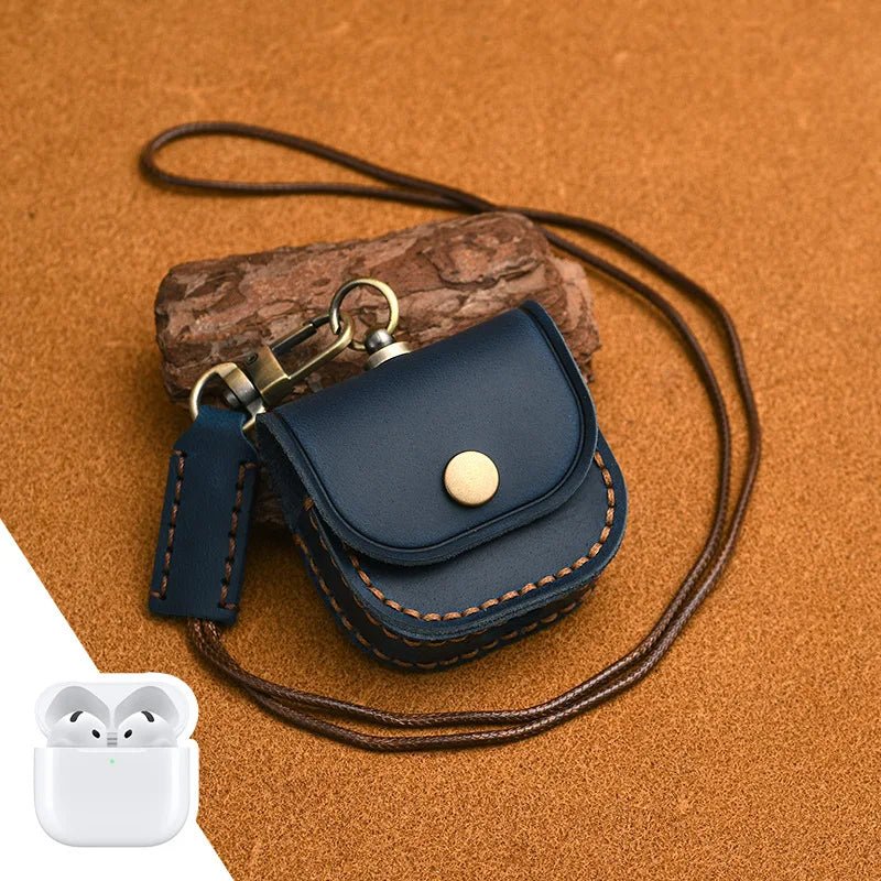 Capa AirPods Couro Genuíno com Cordão - Minimal Cases