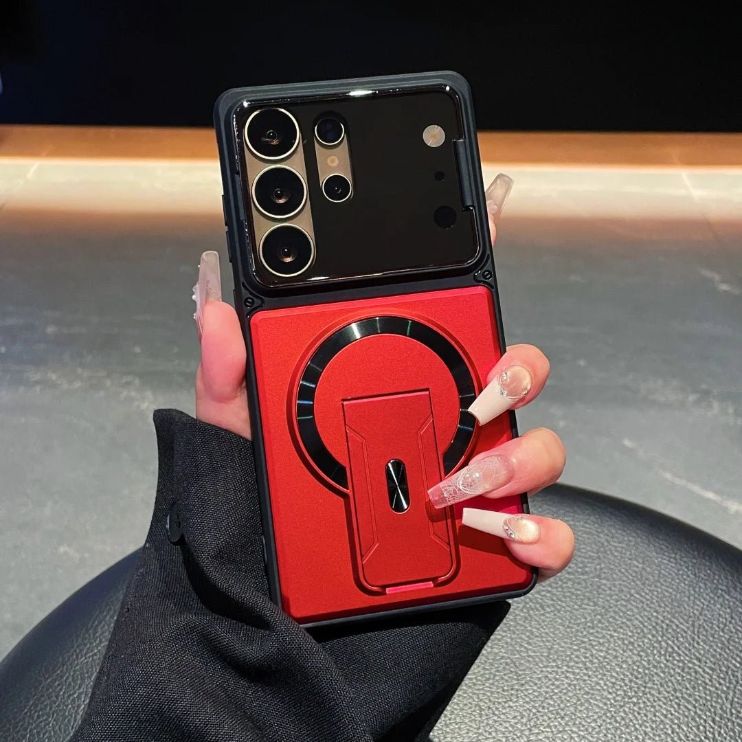 Case Samsung Magnética com Suporte e Proteção de Lente - Minimal Cases