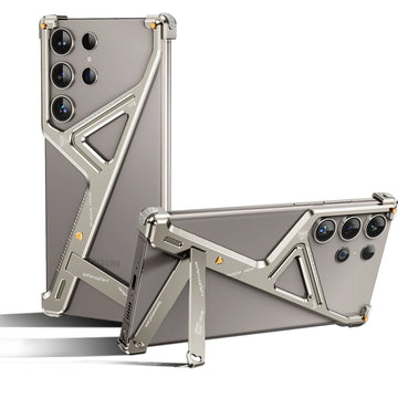 Case Samsung com design geométrico em metal