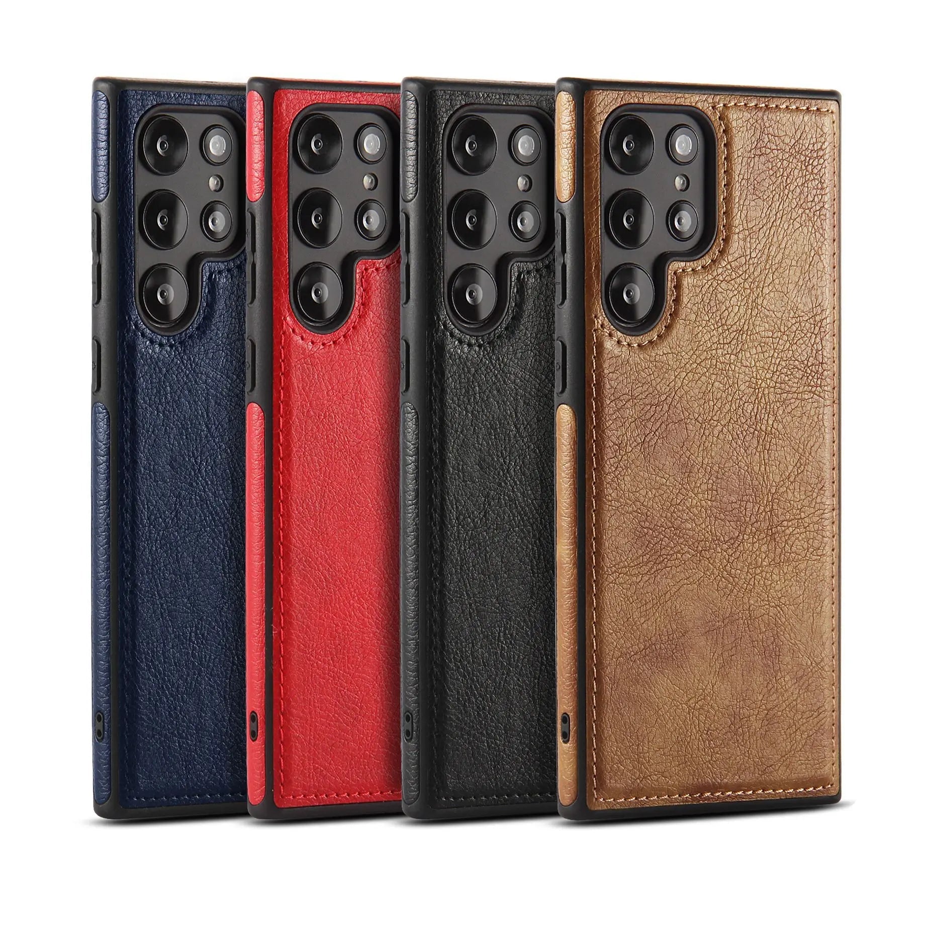 Capa Samsung em Couro Costurado Minimalista - Minimal Cases