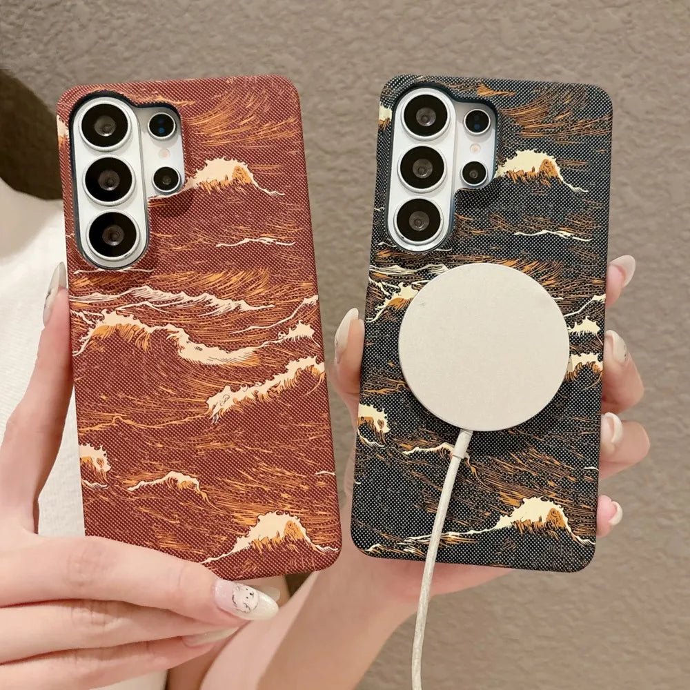 Case Samsung em Carbono Design Ondas do Mar - Minimal Cases