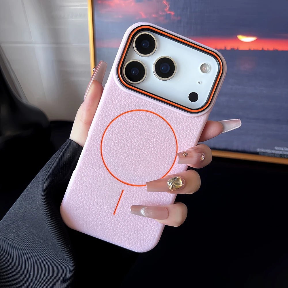Case iPhone em Couro MagSafe Minimalista Premium - Minimal Cases