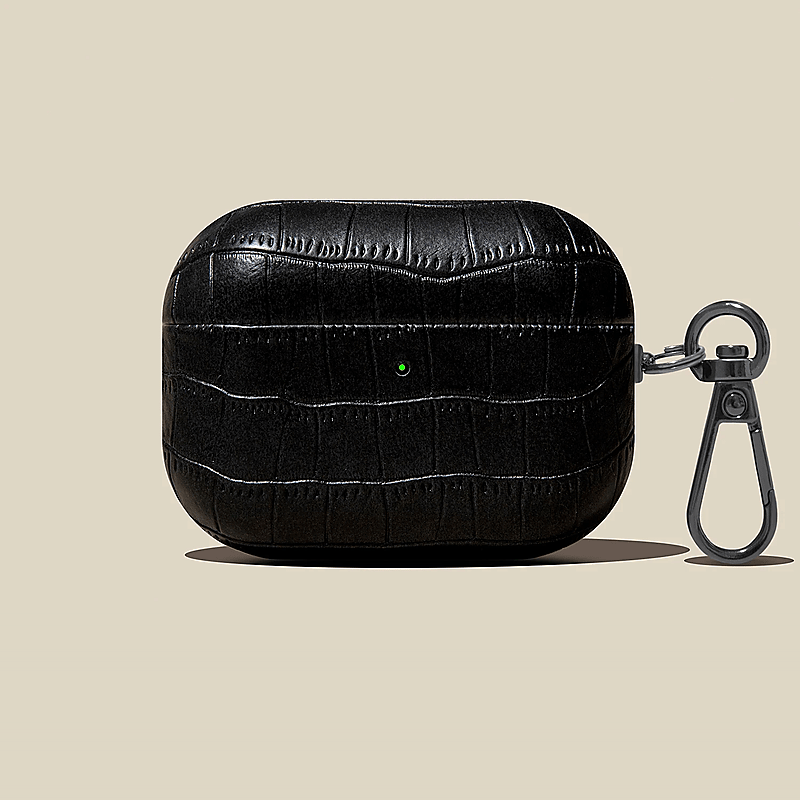 Capa AirPods Couro Texturizado com Fivela Metal - Minimal Cases