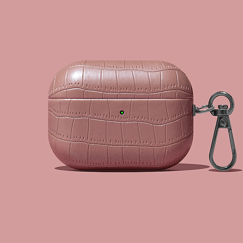 Capa AirPods Couro Texturizado com Fivela Metal - Minimal Cases