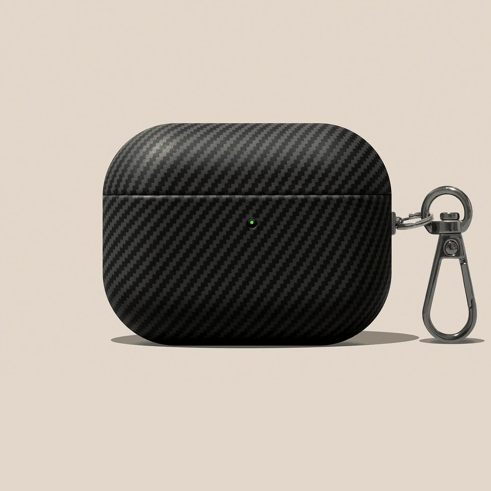 Capa AirPods Couro com Textura Fibra de Carbono - Minimal Cases