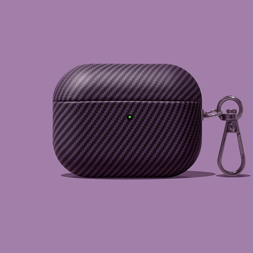 Capa AirPods Couro com Textura Fibra de Carbono - Minimal Cases