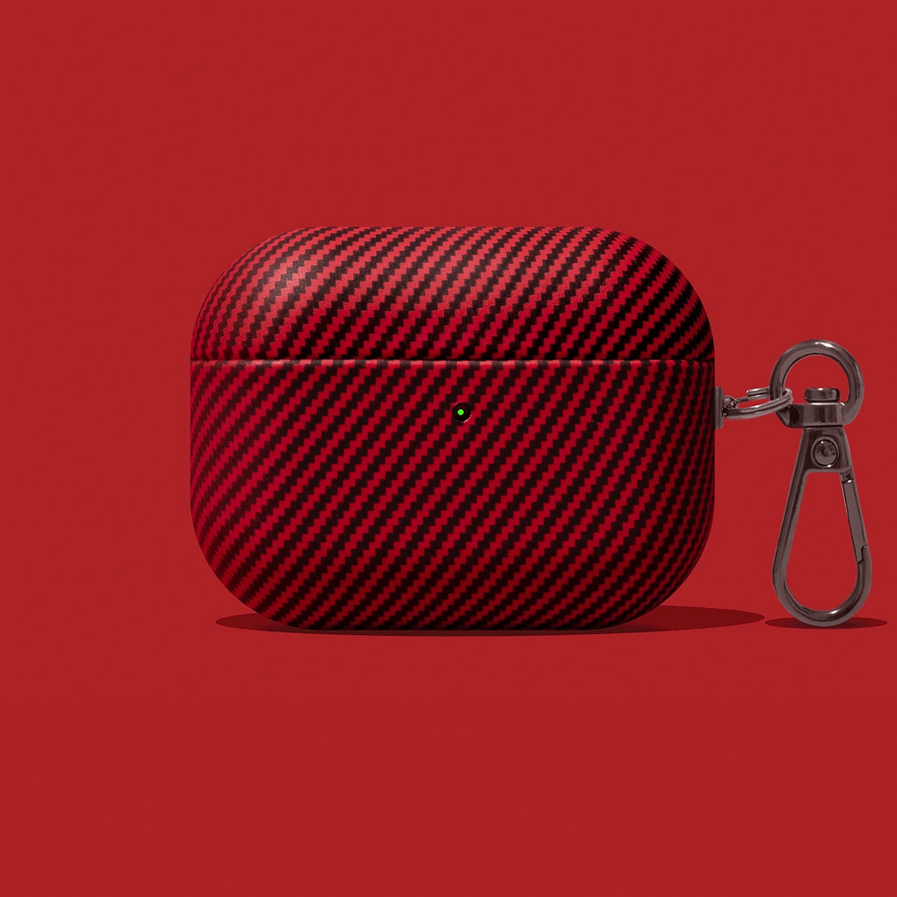 Capa AirPods Couro com Textura Fibra de Carbono - Minimal Cases