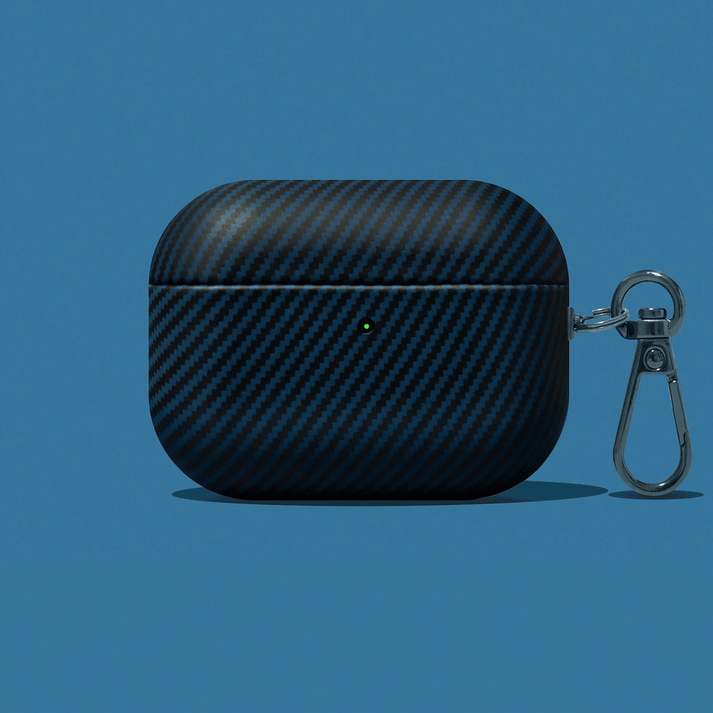 Capa AirPods Couro com Textura Fibra de Carbono - Minimal Cases