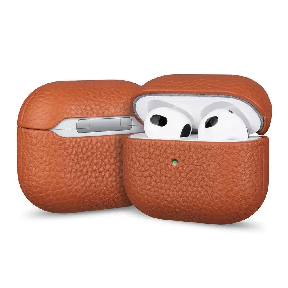 Capa AirPods Couro Genuíno Textura Retro - Minimal Cases