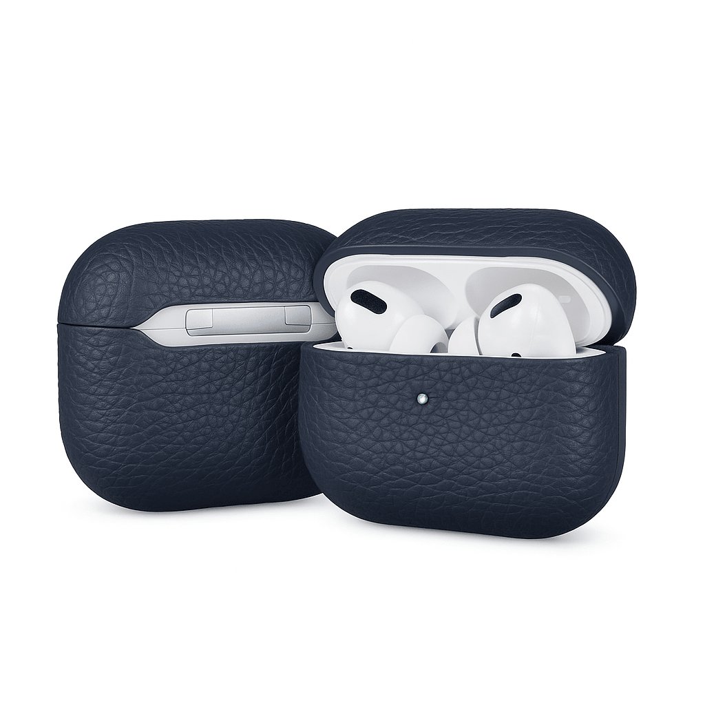 Capa AirPods Couro Genuíno Textura Retro - Minimal Cases