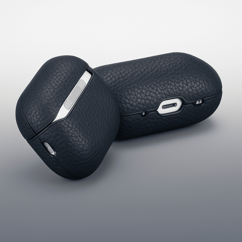 Capa AirPods Couro Genuíno Textura Retro - Minimal Cases